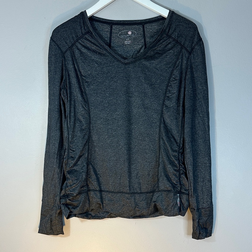 Gray Long Sleeve Women's Athletic Top size L